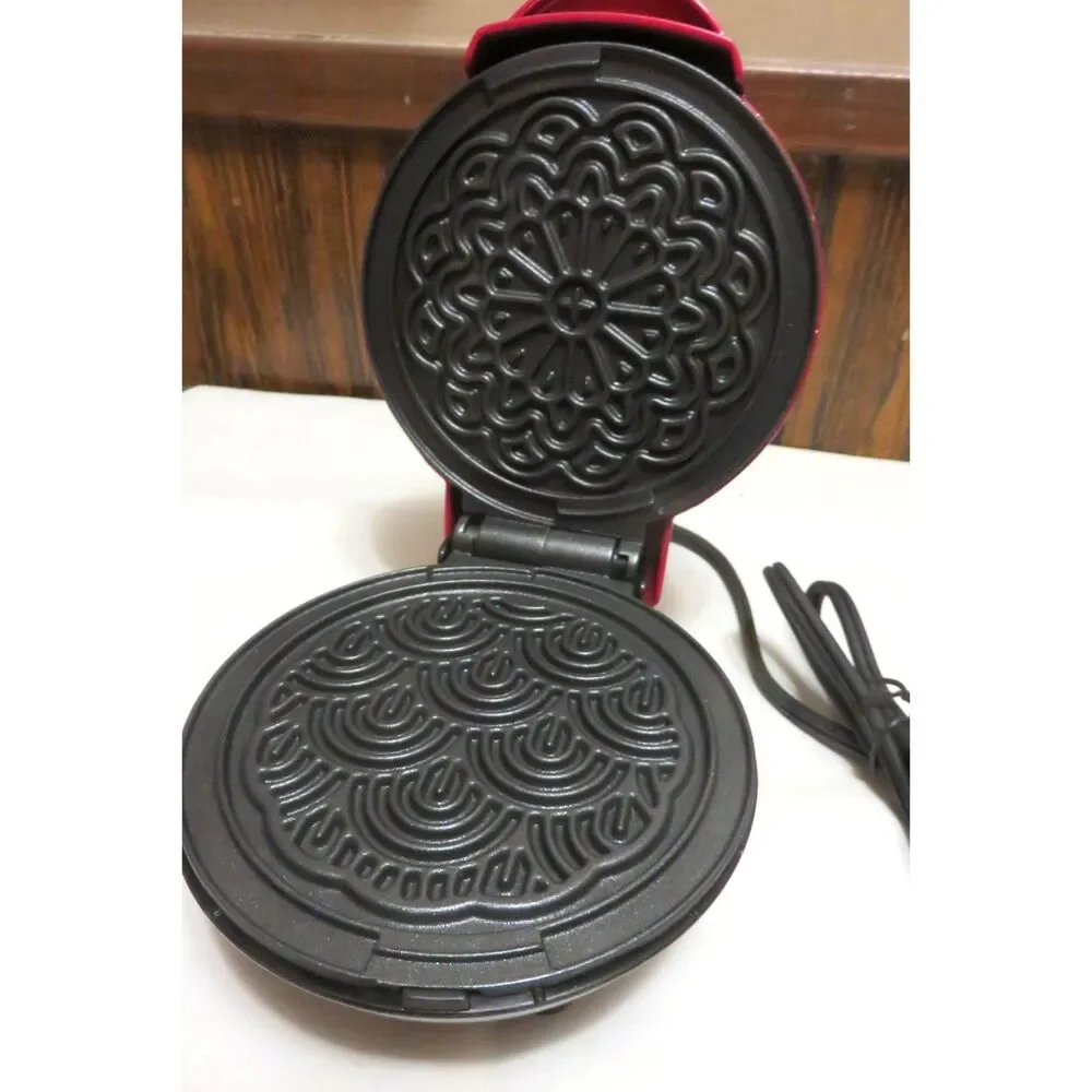DASH Red 4 Inch Mini Pizzelle  WAFFLE Maker